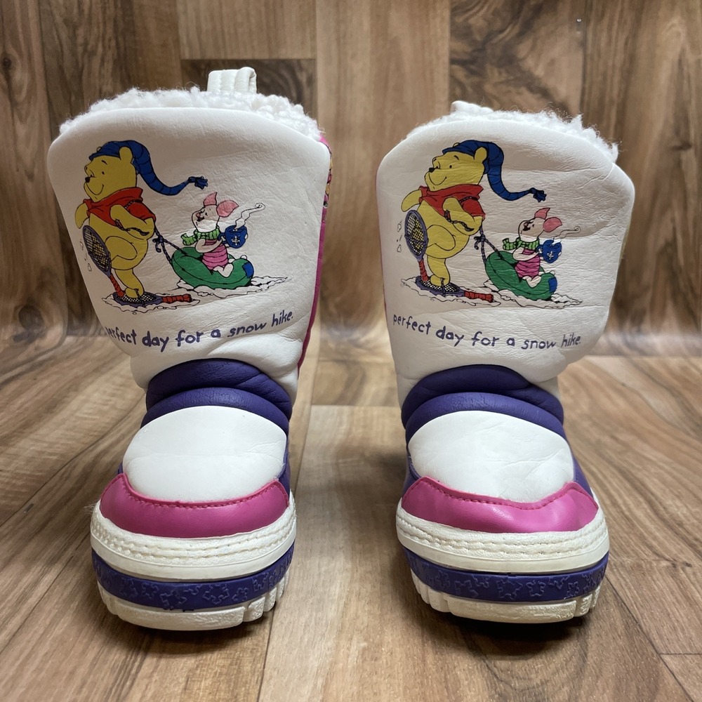 Vintage 90s Disney Winnie The Pooh Snow Boots M 7-8 Toddler